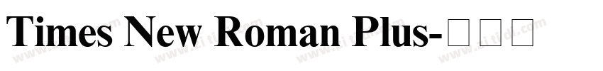 Times New Roman Plus字体转换